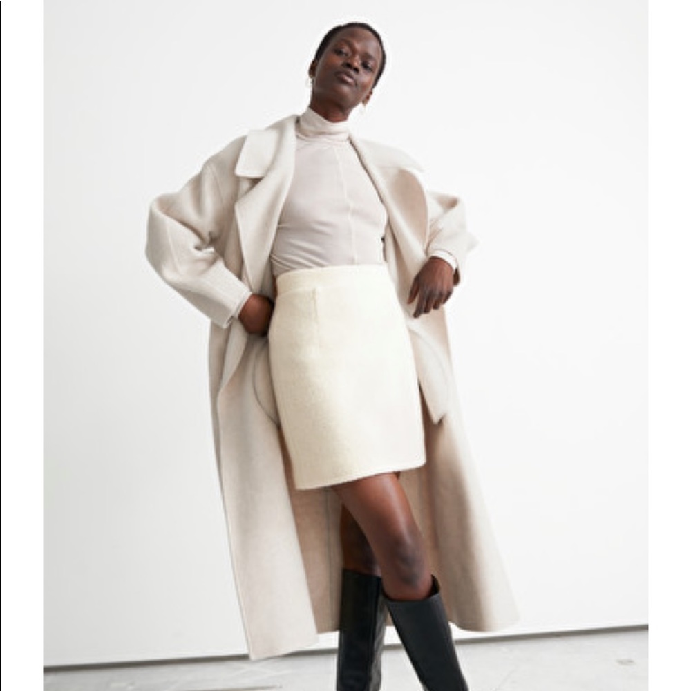 & Other Stories Bouclé Mini Skirt
